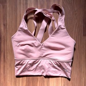 Puma sports bra...long line pink. Size small